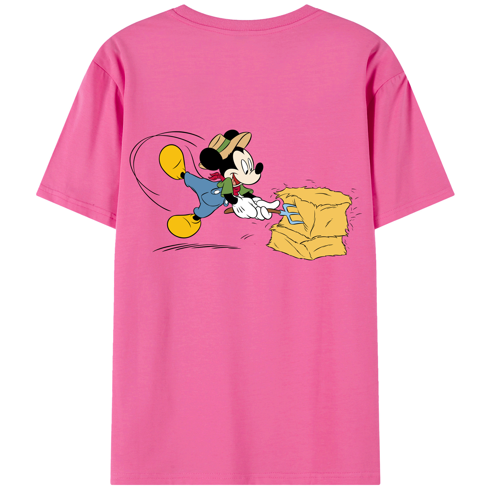 （画像用） ミッキーマウス Mickey Mouse レディース半袖Tシャツ(バックプリント)